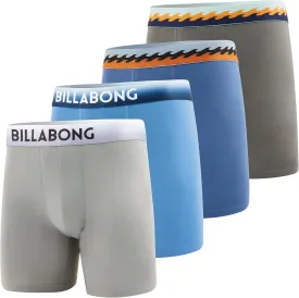 Billabong Mens Underwear 4 Pack Microfiber Performance Boxer Briefs for Men