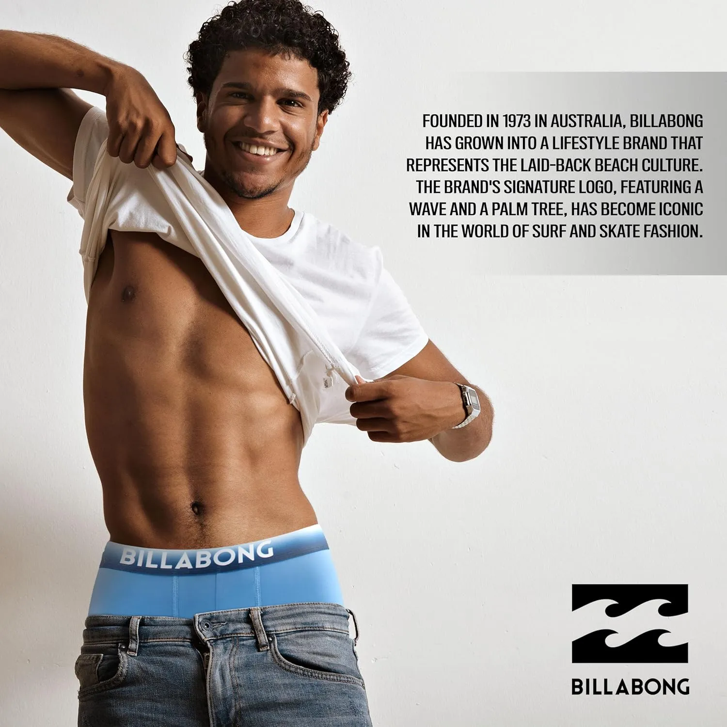 Billabong Mens Underwear 4 Pack Microfiber Performance Boxer Briefs for Men