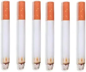 Fake Puff Cigarettes Costume Accessory - 3.25", 6 Count - Durable & Realistic - Ideal For Themed Parties & Theatrical Performances