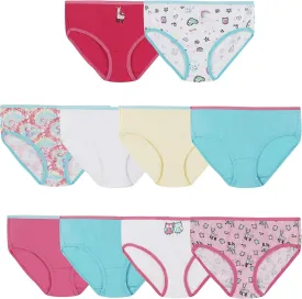 Hanes Girls and Toddler Underwear, Cotton Knit Tagless Brief, Hipster, and Bikini Panties, Multipack (Colors May Vary)