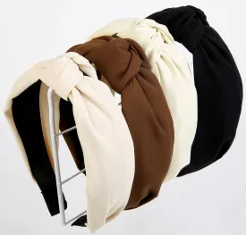 Knotted Headbands for Women Trendy Non Slip Womens Headbands with Knot, Wide Thick Head Bands for Women, Fashion Top Knot Headband for Girls Hair Accessories