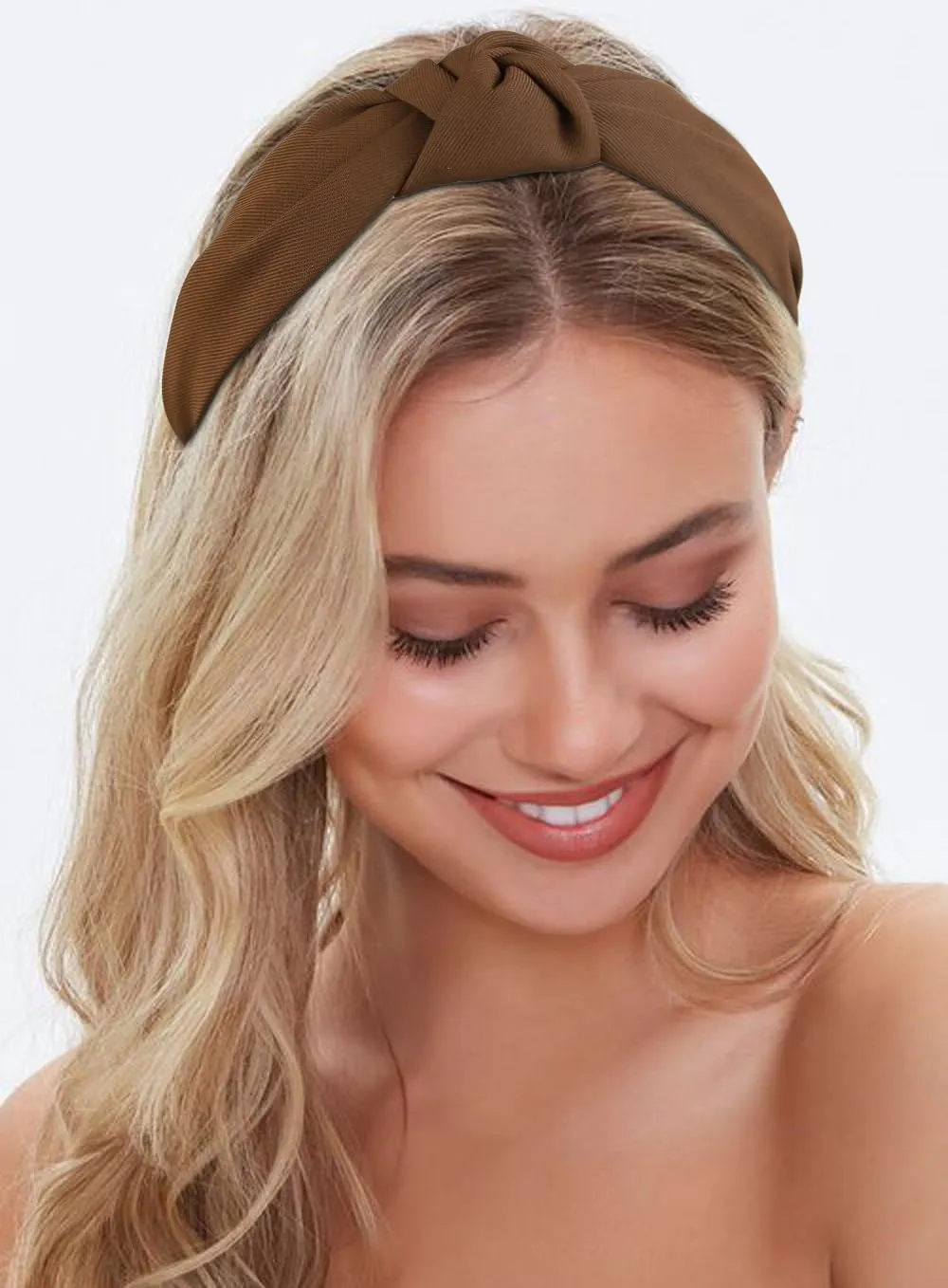Knotted Headbands for Women Trendy Non Slip Womens Headbands with Knot, Wide Thick Head Bands for Women, Fashion Top Knot Headband for Girls Hair Accessories