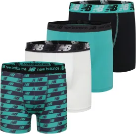 New Balance Boys' 3.5" Underwear, Performance Boxer Briefs (4 Pack)