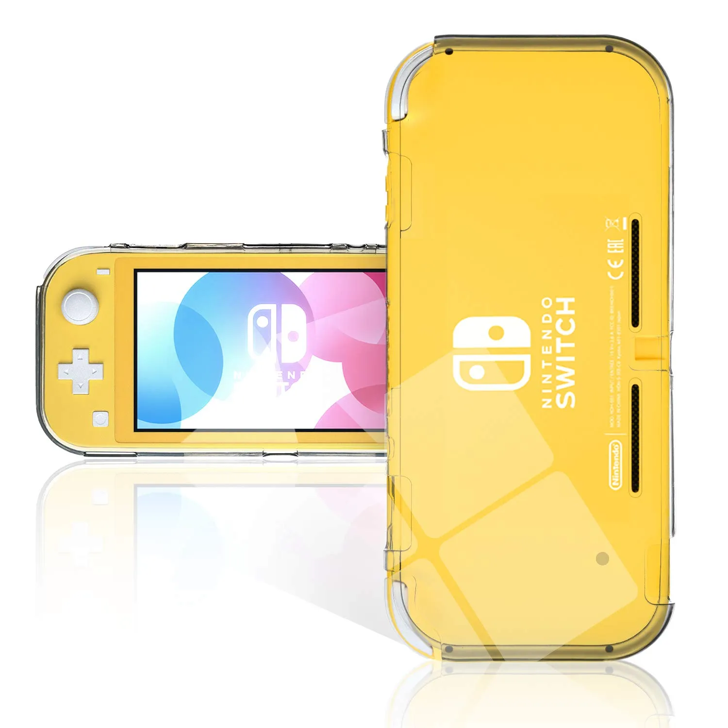 TPU Case for Nintendo Switch Lite, Clear Protective Case for Nintendo Switch Lite with Tempered Glass Screen Protector - Clear