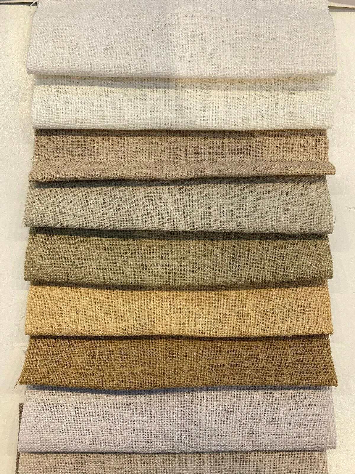 White Linen Ramie Drapery Upholstery Fabric By The Yard